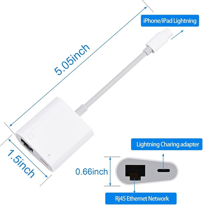 Giochem USB-C Ethernet Adapter with Charging - Portable LAN Network Adapter Compatible for iPhone 15 Pro/Max/Plus, MacBook Pro/Air 2018, Samsung, iPad and More - Image 5